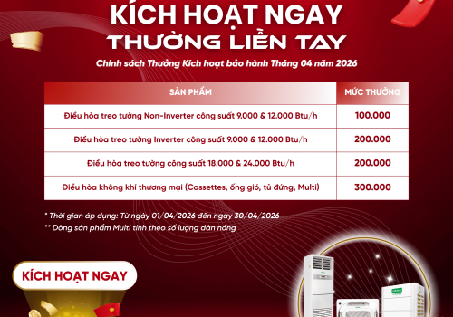 Thưởng Kích hoạt bảo hành tháng 04 năm 2026: Kích Hoạt Ngay - Thưởng Liền Tay