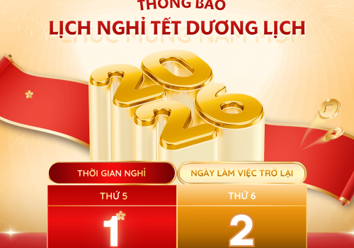 📣 THÔNG BÁO LỊCH NGHỈ TẾT DƯƠNG LỊCH 2026