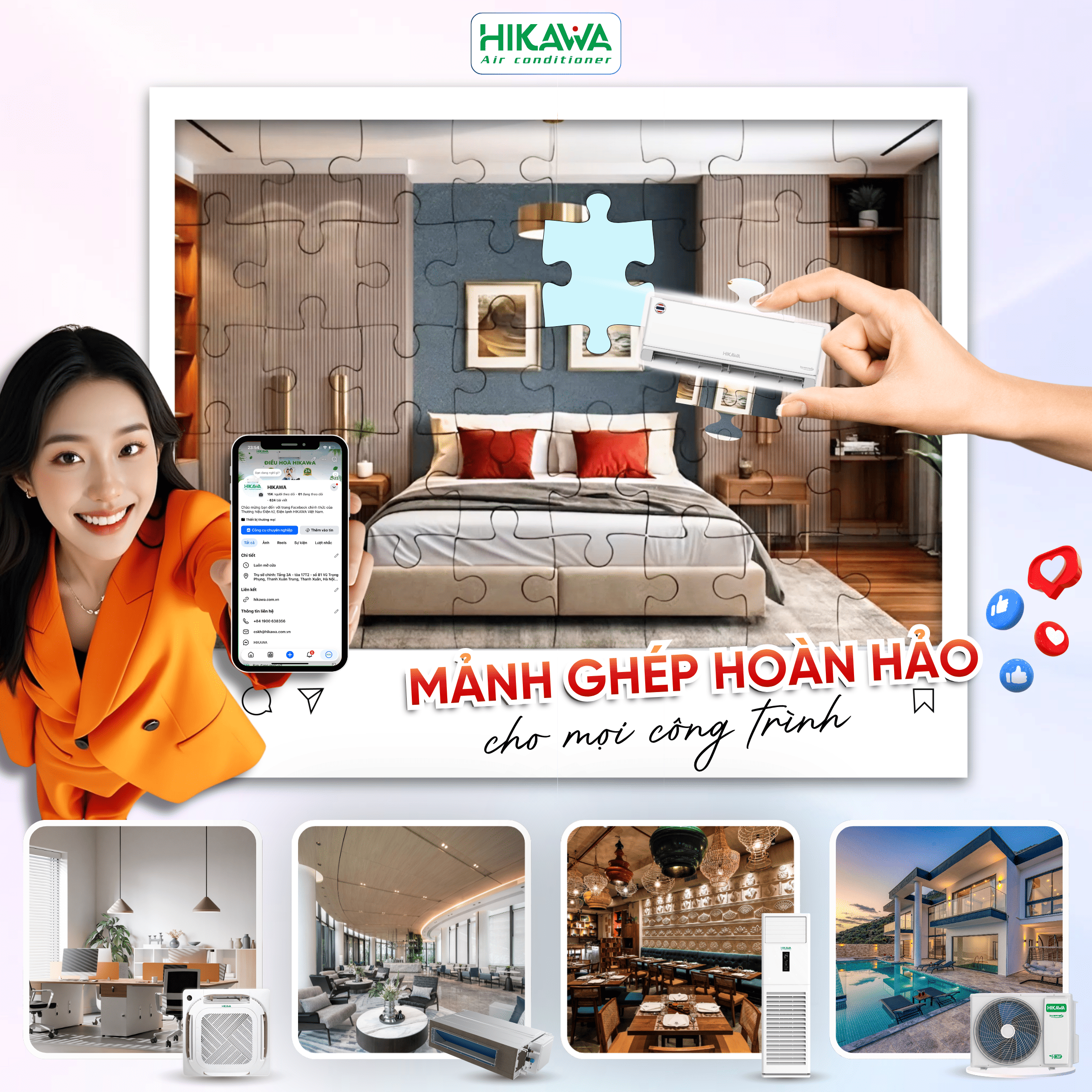 iều hoà hikawa cho mọi công trình