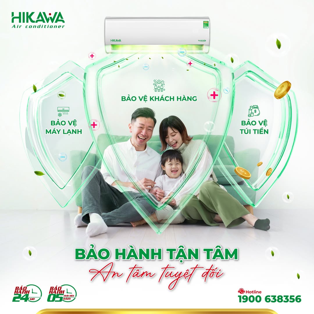 bảo hành điều hòa hikawa